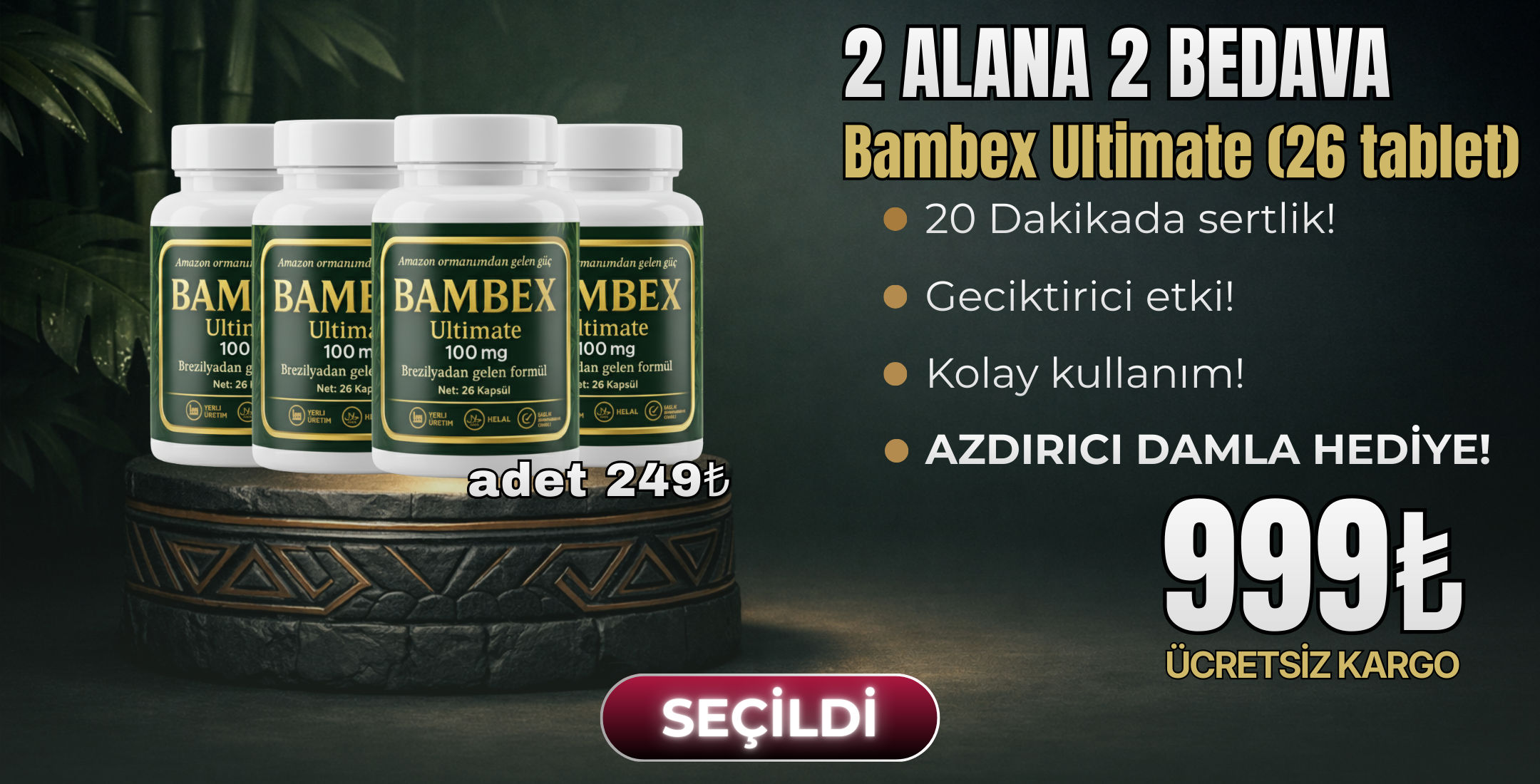Bambex Ultimate Tablet 2+2 Kutu + Damla