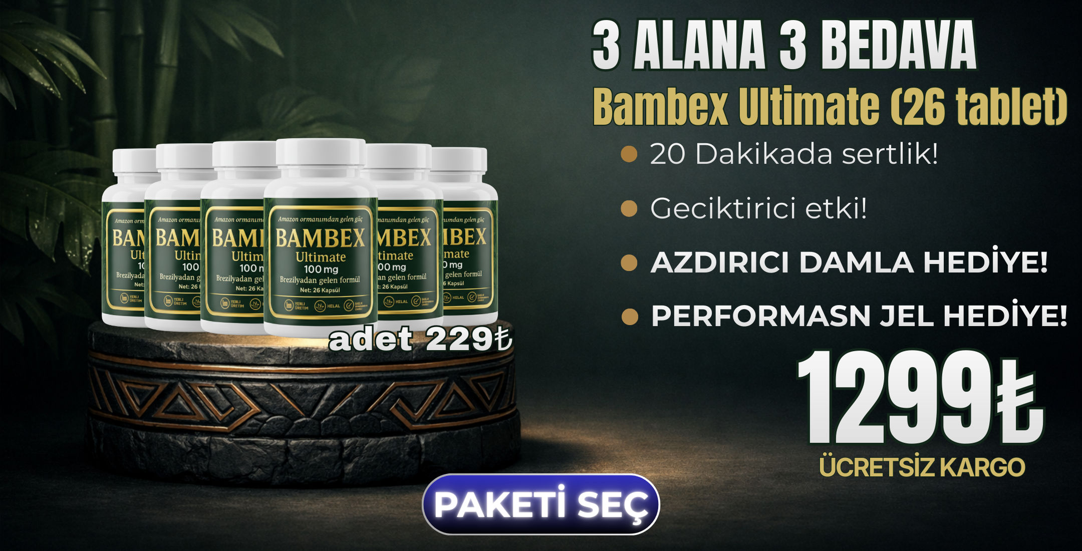 Bambex Ultimate Tablet 3+3 Kutu + Damla + Jel