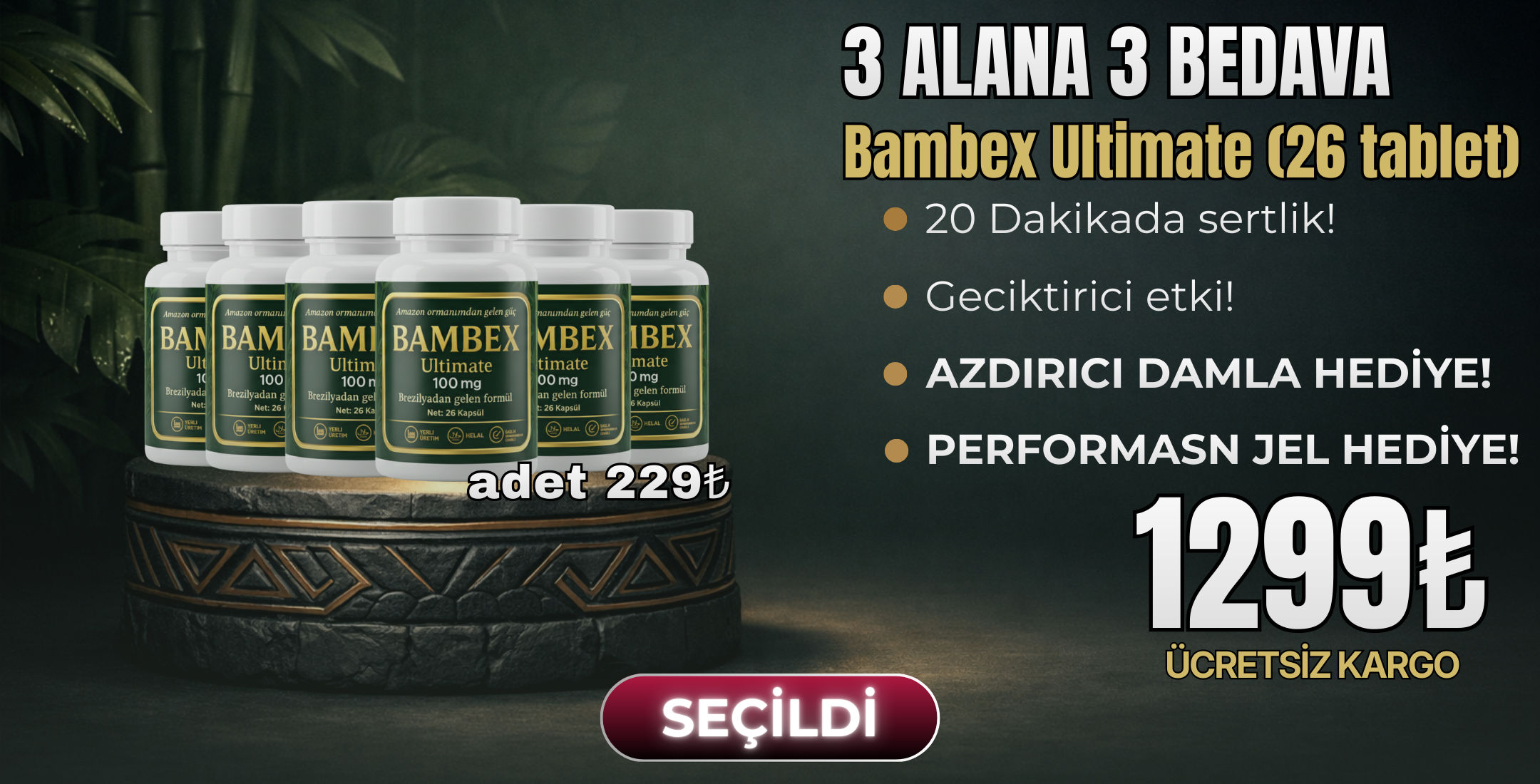 Bambex Ultimate Tablet 3+3 Kutu + Damla + Jel